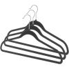 Whitmor Set of 20 Black Spacemaker Plastic Suit Hangers(Black)