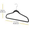 Whitmor Set of 20 Black Spacemaker Plastic Suit Hangers(Black)