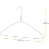 Whitmor Set of 20 Black Spacemaker Plastic Suit Hangers(Chrome)