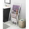 Whitmor Spacemaker Folding Drying Rack, Freestanding Indoor Clothes Dryer, Space Saving Compact Design, 6″L x 26″W x 51.5″H, White(White)