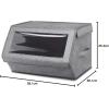 Whitmor Stackable Window Box, Crosshatch Gray(Crosshatch Gray)