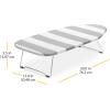 Whitmor Tabletop Ironing Board, Cream, 12.0×32.0x33.75(Grey/White Stripe)