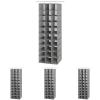 Whitmor 30 Sections Hanging Clothes Closet Organizer, Space Saving Breathable Fabric Shoe Storage for Bedroom, Laundry, Dorm, Crosshatch Gray(11.5 in (L)x16.5 in(W)x48 inches (H)(Pack of 4))