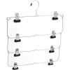 Whitmor 4-Tier Folding Skirt Hanger Chrome / Black