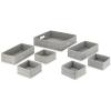Whitmor 6283-9871 Set of 4-Crosshatch Gray Drawer Organizer(Gray)