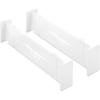 Whitmor Adjustable Organizers Drawer Dividers, Set of 2, White(Brown)