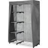Whitmor COVER ONLY for Double Rod Closet with Heavy Duty Zipper – Gray(Grey)