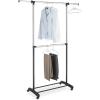 Whitmor Commercial Garment Z-Rack – Silver / Black(Black and Chrome – 36 x 20 x 73 inch)