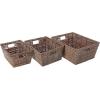 Whitmor Distressed Rattique Storage Baskets Set of 3