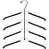 Whitmor Foam Blouse Hanger, 4-Tier, Chrome & Black