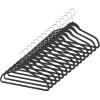 Whitmor Set of 20 Black Spacemaker Plastic Suit Hangers(Black)