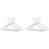 Whitmor Set of 20 Black Spacemaker Plastic Suit Hangers(Chrome)