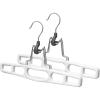 Whitmor Sure-Grip Hanger Collection Slack Hangers, Set of 2 White(Chrome & White)
