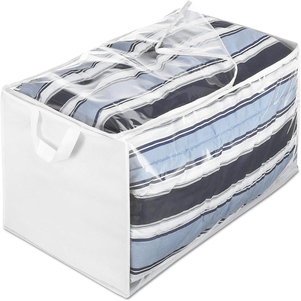imageWhitmor Zippered Jumbo Storage Bag 29quotL x 175quotW x 155quotH White Clear1 EA