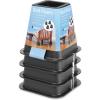 Whitmor Bed Risers White Set of 4(Black)