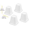 Whitmor Bed Risers White Set of 4(White)