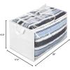 Whitmor Zippered Jumbo Storage Bag, 29″L x 17.5″W x 15.5″H, White / Clear(1 EA)