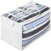 Whitmor Zippered Jumbo Storage Bag, 29″L x 17.5″W x 15.5″H, White / Clear(1 EA (Pack of 6))