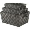 Whitmor Woven Strap Storage Baskets S/3-Espresso