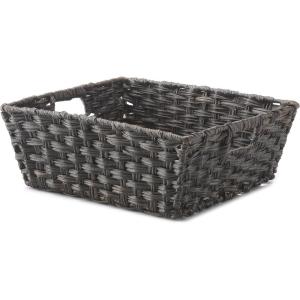 Whitmor Split Rattique Shelf Tote Driftwood