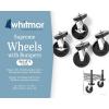 Whitmor Wheels for Whitmor Supreme Shelving Units – Heavy Duty Supports Up To 500 Pounds (Set of 4)