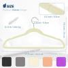 Premium Velvet Hangers 60 Pack, Non Slip Clothes Felt Hanger Heavy Duty for Coat, Premium Slim Space Saving Suit Hangers for Closet Organizer, 360° Rotating Silver Hook(Beige)