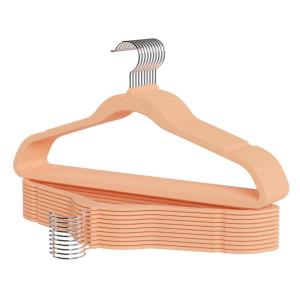 Premium Velvet Hangers 60 Pack, Non Slip Clothes Felt Hanger Heavy Duty for Coat, Premium Slim Space Saving Suit Hangers for Closet Organizer, 360° Rotating Silver Hook(Pink)