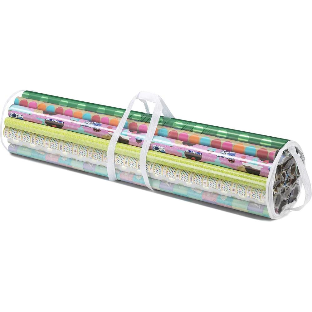 imageWhitmor Gift Wrap Organizer 41 Inch Clear WhiteClear White