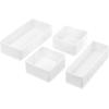 Whitmor Set of 4-White Drawer Organizer(White)