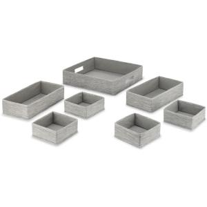 Whitmor Set of 4-White Drawer Organizer(Gray)