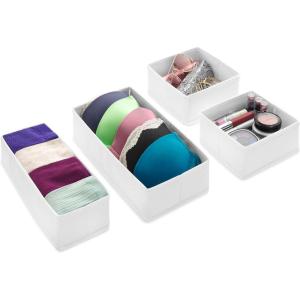 Whitmor Set of 4-White Drawer Organizer(White)