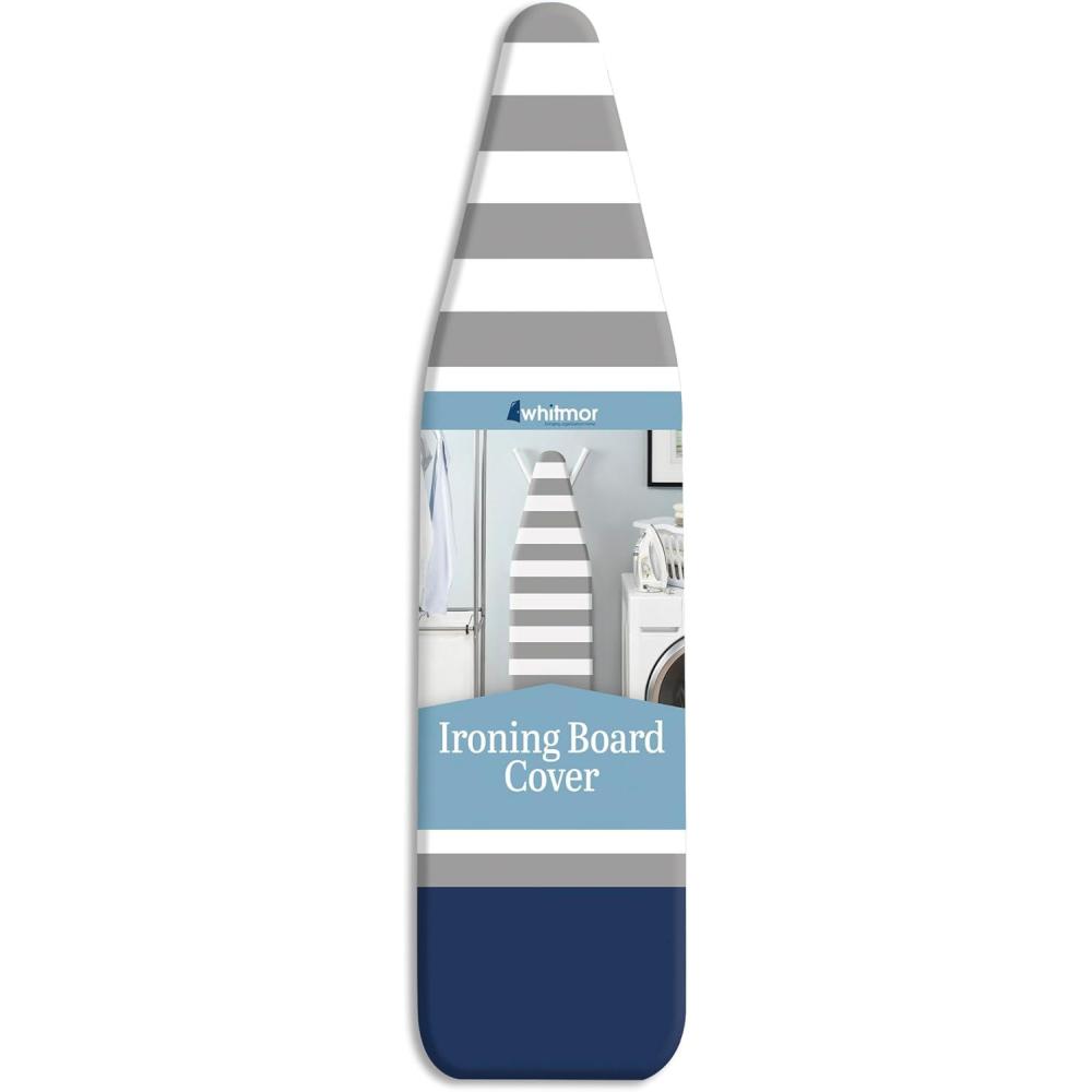 imageWhitmor Reversible Ironing Board Cover and Pad 540x150 Gray Blue54x15 Inches Pack of 6
