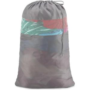 Whitmor Dura-Clean Laundry Hamper with Stripe