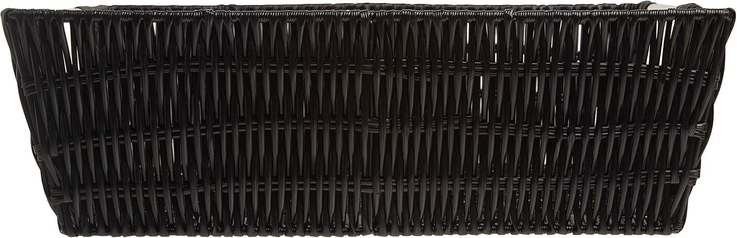 imageWhitmor Large Snack Baskets for Organizing 13x15x5 Inch Woven Baskets for Storage Shelves Home Pantry Baskets Organization and Storage RedBlack