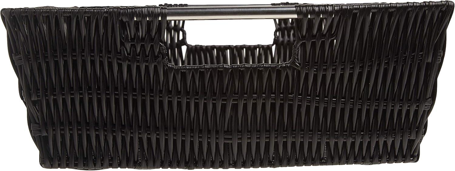 imageWhitmor Large Snack Baskets for Organizing 13x15x5 Inch Woven Baskets for Storage Shelves Home Pantry Baskets Organization and Storage RedBlack
