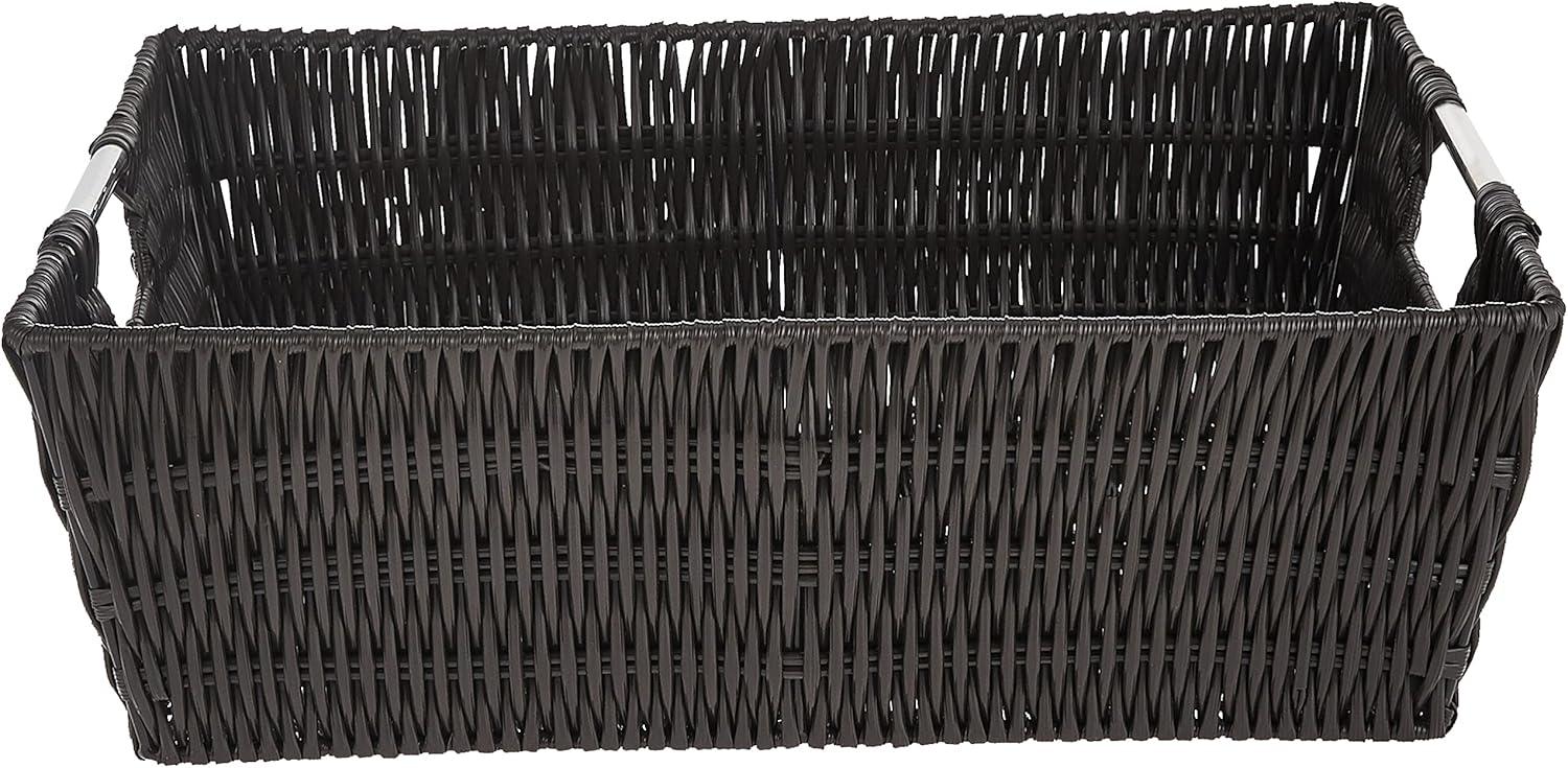 imageWhitmor Large Snack Baskets for Organizing 13x15x5 Inch Woven Baskets for Storage Shelves Home Pantry Baskets Organization and Storage RedEspresso