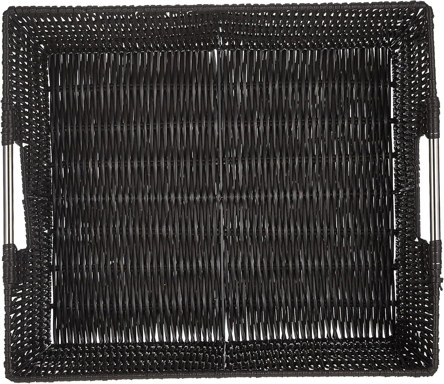 imageWhitmor Large Snack Baskets for Organizing 13x15x5 Inch Woven Baskets for Storage Shelves Home Pantry Baskets Organization and Storage RedEspresso