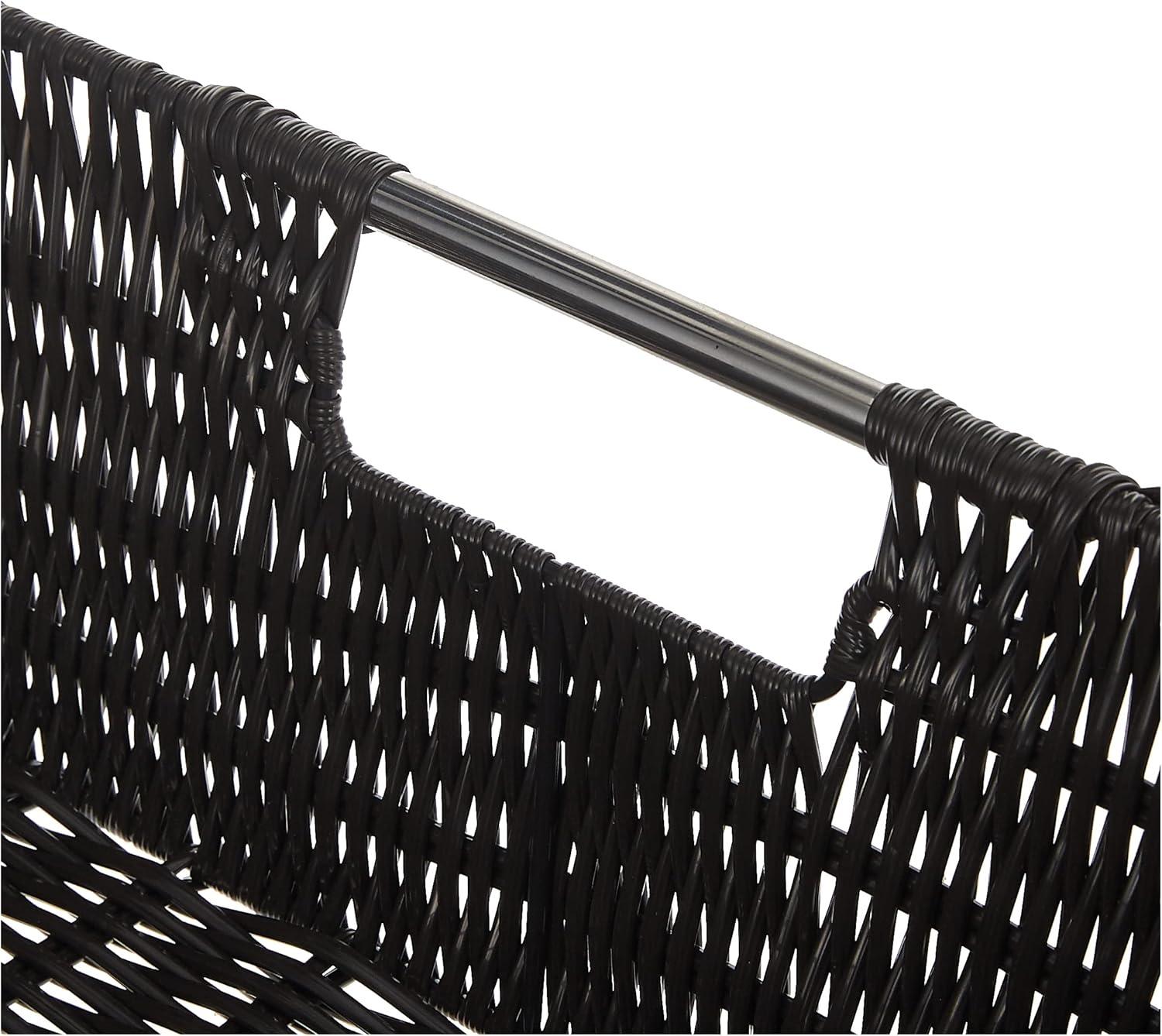 imageWhitmor Large Snack Baskets for Organizing 13x15x5 Inch Woven Baskets for Storage Shelves Home Pantry Baskets Organization and Storage RedEspresso