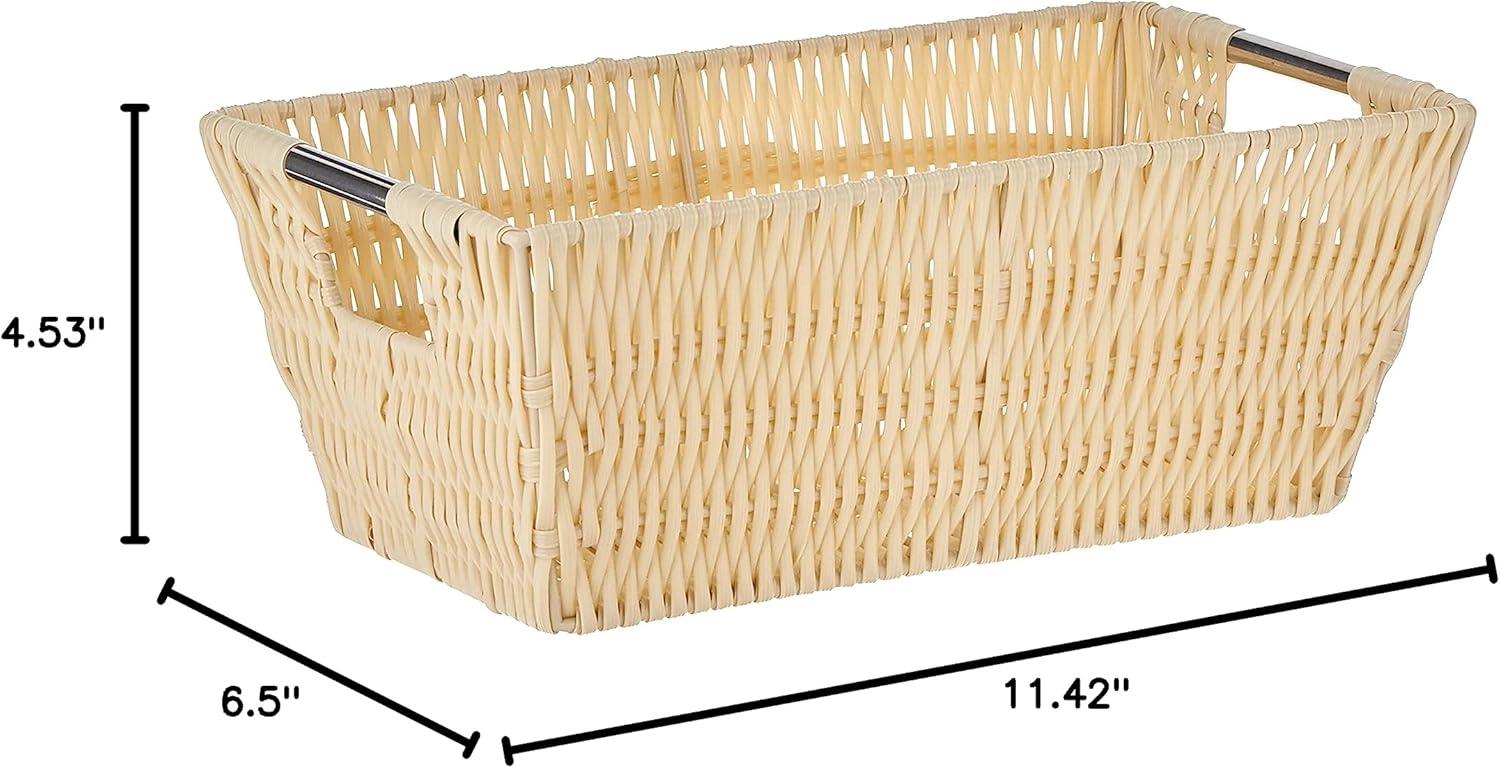 imageWhitmor Large Snack Baskets for Organizing 13x15x5 Inch Woven Baskets for Storage Shelves Home Pantry Baskets Organization and Storage RedLatte