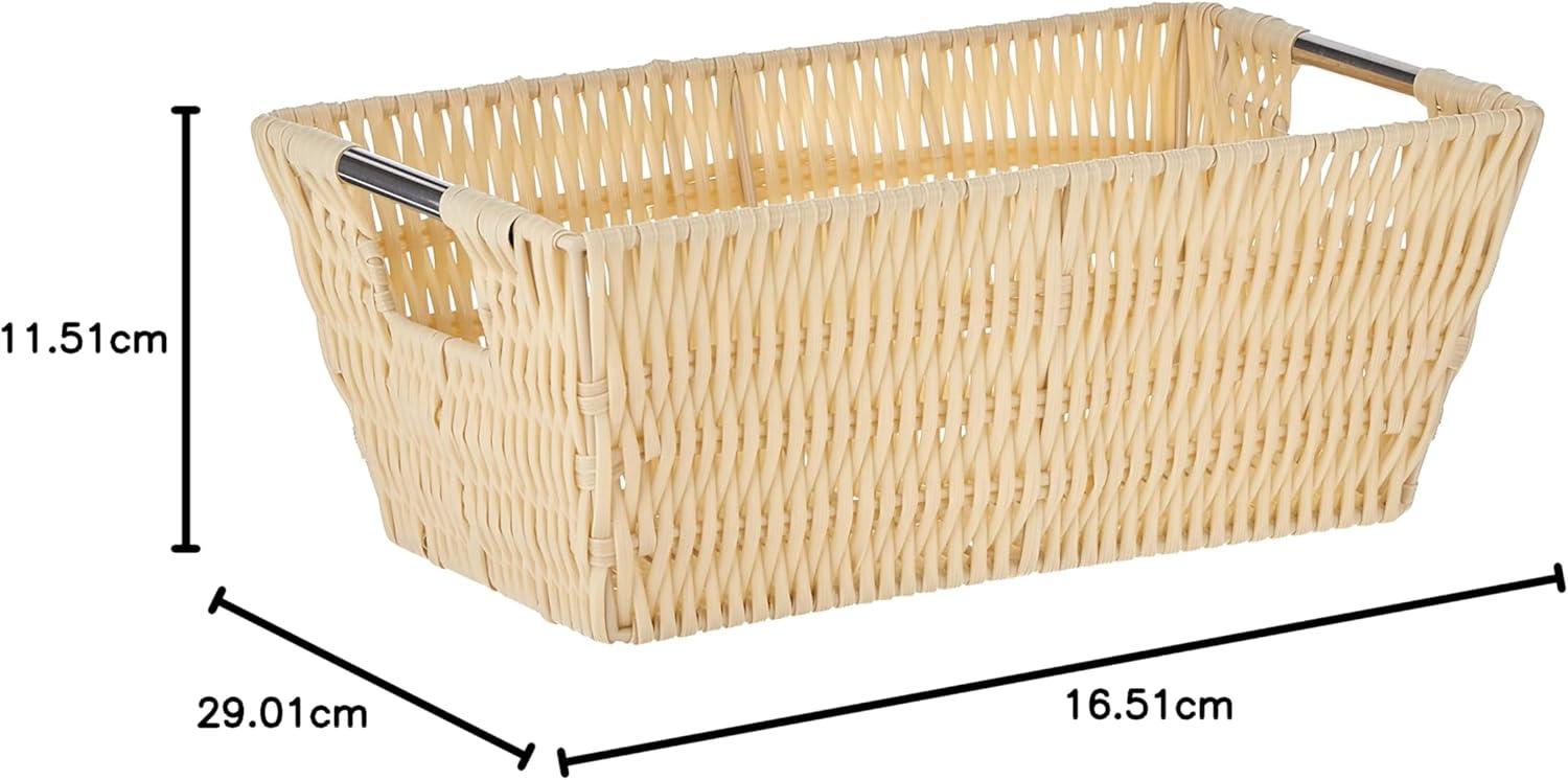 imageWhitmor Large Snack Baskets for Organizing 13x15x5 Inch Woven Baskets for Storage Shelves Home Pantry Baskets Organization and Storage RedLatte