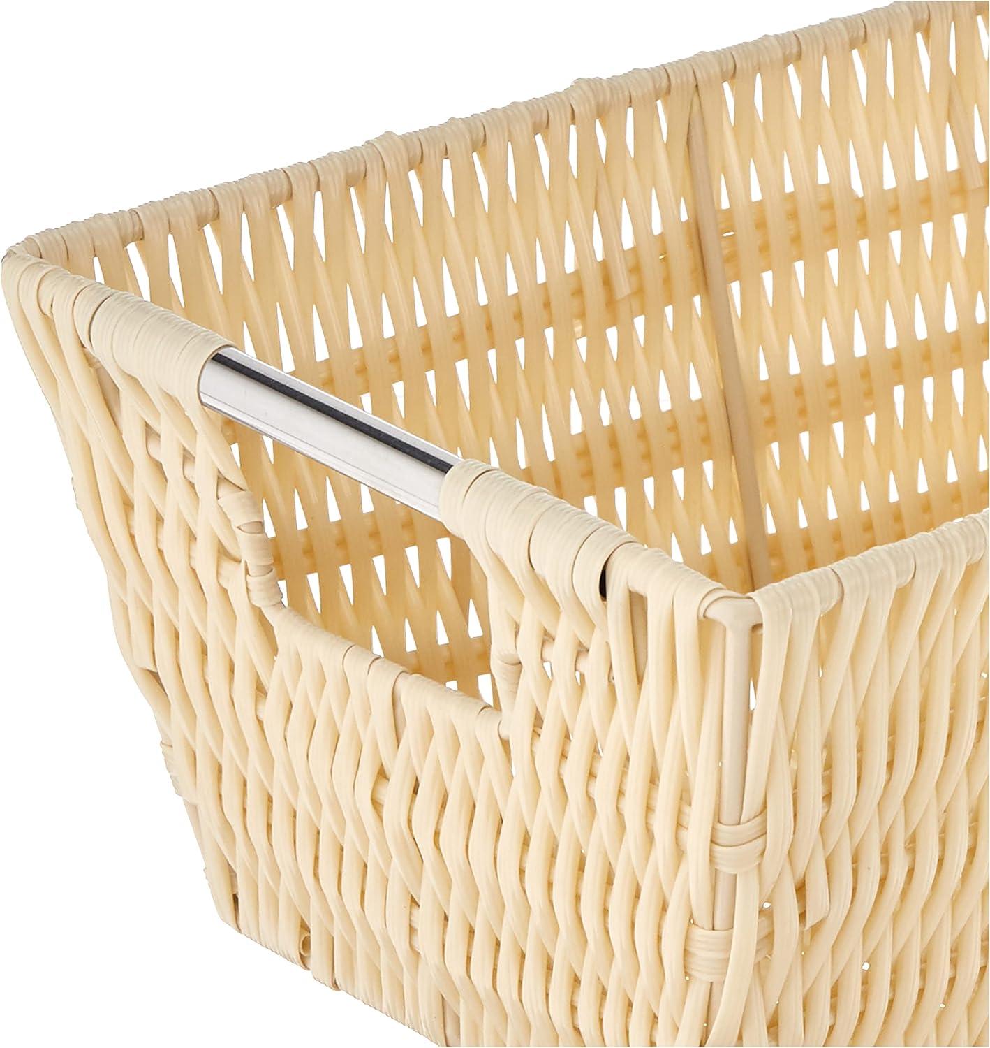 imageWhitmor Large Snack Baskets for Organizing 13x15x5 Inch Woven Baskets for Storage Shelves Home Pantry Baskets Organization and Storage RedLatte