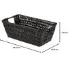 Whitmor Large Snack Baskets for Organizing, 13x15x5 Inch Woven Baskets for Storage Shelves Home, Pantry Baskets Organization and Storage, Red.(Black)