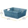 Whitmor Large Snack Baskets for Organizing, 13x15x5 Inch Woven Baskets for Storage Shelves Home, Pantry Baskets Organization and Storage, Red.(Blue)