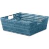 Whitmor Large Snack Baskets for Organizing, 13x15x5 Inch Woven Baskets for Storage Shelves Home, Pantry Baskets Organization and Storage, Red.(Blue)
