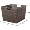 Whitmor Large Snack Baskets for Organizing, 13x15x5 Inch Woven Baskets for Storage Shelves Home, Pantry Baskets Organization and Storage, Red.(Brown)