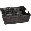 Whitmor Large Snack Baskets for Organizing, 13x15x5 Inch Woven Baskets for Storage Shelves Home, Pantry Baskets Organization and Storage, Red.(Espresso)