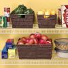 Whitmor Large Snack Baskets for Organizing, 13x15x5 Inch Woven Baskets for Storage Shelves Home, Pantry Baskets Organization and Storage, Red.(Espresso)