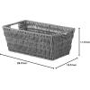 Whitmor Large Snack Baskets for Organizing, 13x15x5 Inch Woven Baskets for Storage Shelves Home, Pantry Baskets Organization and Storage, Red.(Gray)