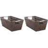 Whitmor Large Snack Baskets for Organizing, 13x15x5 Inch Woven Baskets for Storage Shelves Home, Pantry Baskets Organization and Storage, Red.(Java)