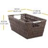 Whitmor Large Snack Baskets for Organizing, 13x15x5 Inch Woven Baskets for Storage Shelves Home, Pantry Baskets Organization and Storage, Red.(Java)